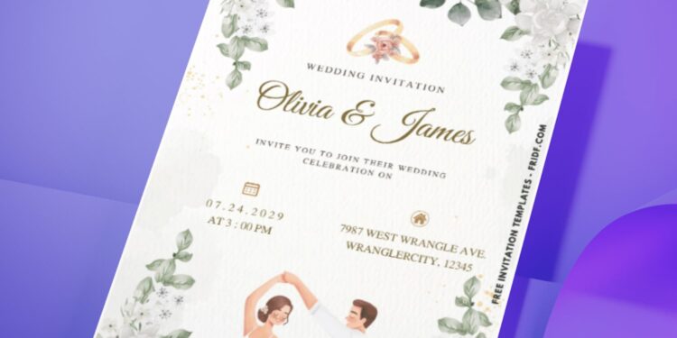(Easily Editable PDF Invitation) Dreamy Greenery Wedding Invitation