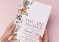 (Easily Edit PDF Invitation) Delightful Anemone Wedding Invitation