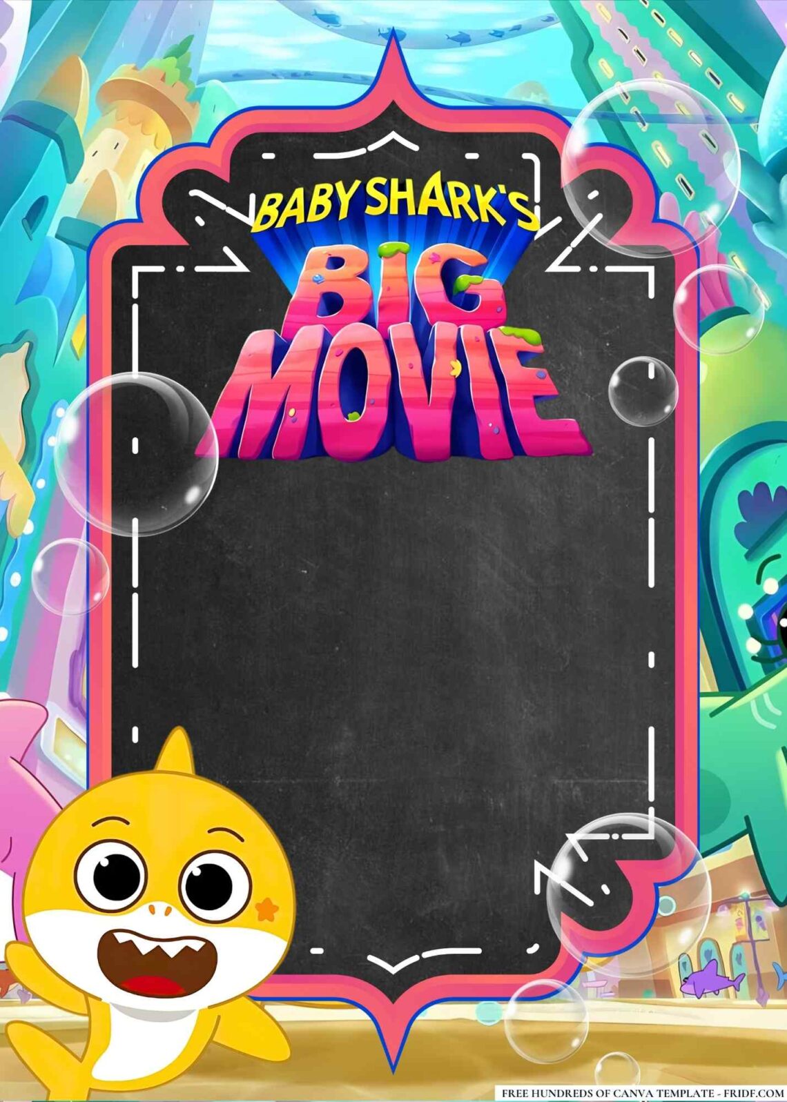 FREE Editable Baby Shark Birthday Invitations