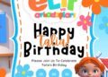 FREE Editable Elif ve Arkadaşlari Birthday Invitations