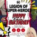 FREE Editable Legion of Super-Heroes Birthday Invitations