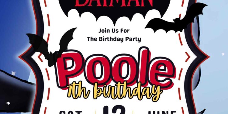 Free Editable Merry Little Batman Birthday Invitations
