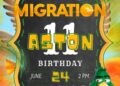 Free Editable Migrations Birthday Invitations