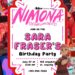 Free Editable Nimona Birthday Invitations