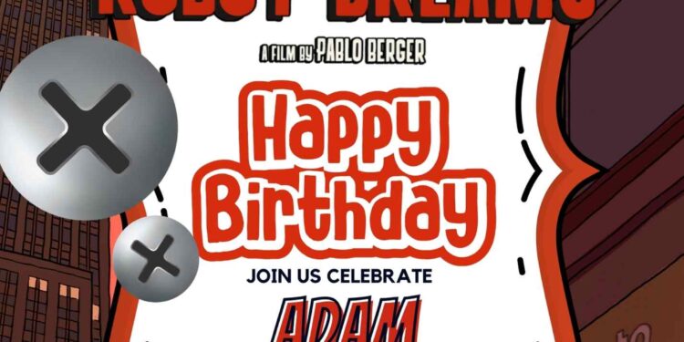 Free Editable Robot Dreams Birthday Invitations