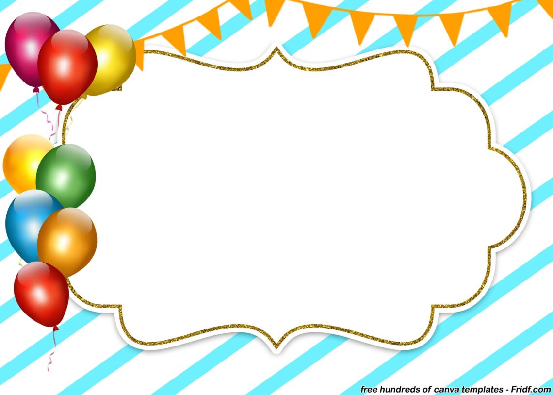 Free Editable Blank Birthday Invitation
