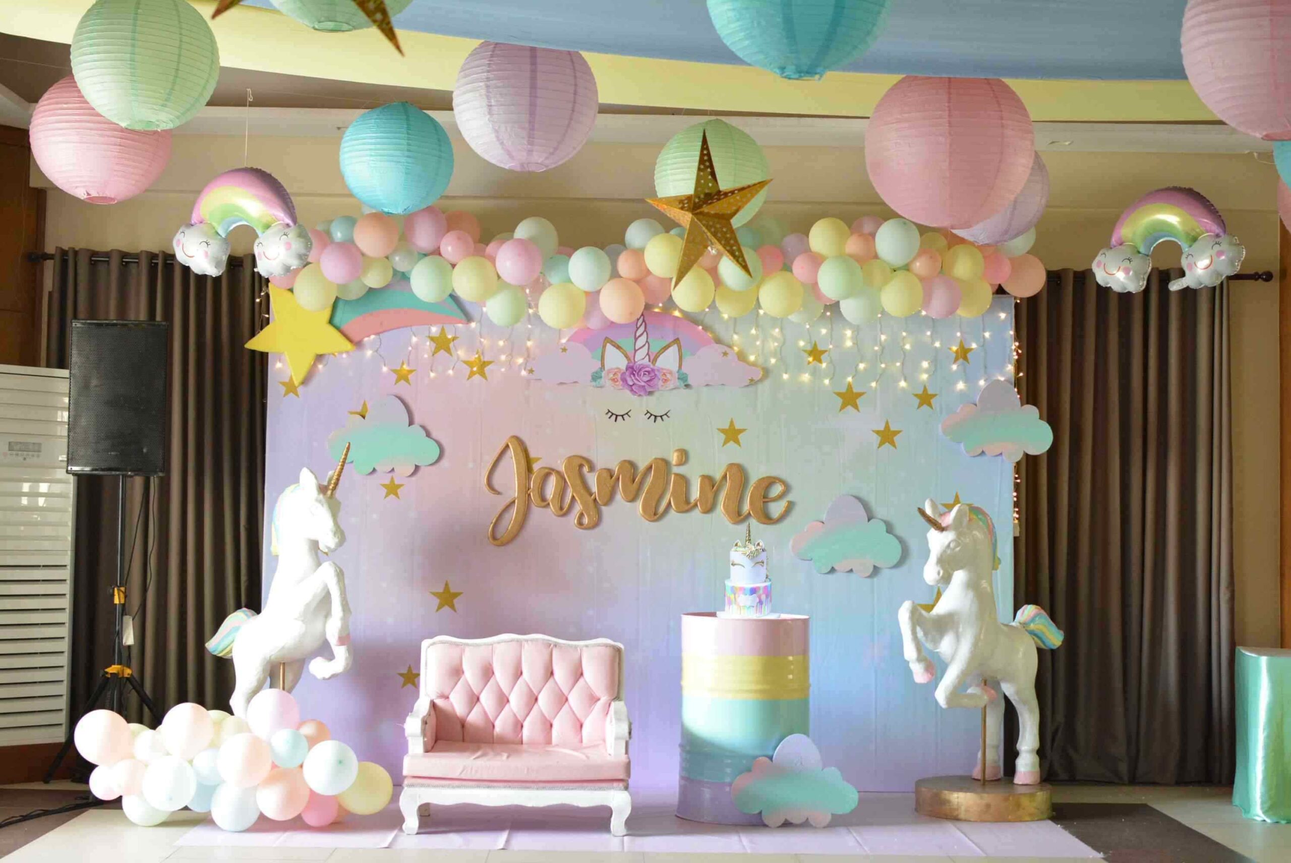 Pastel balloon decoration